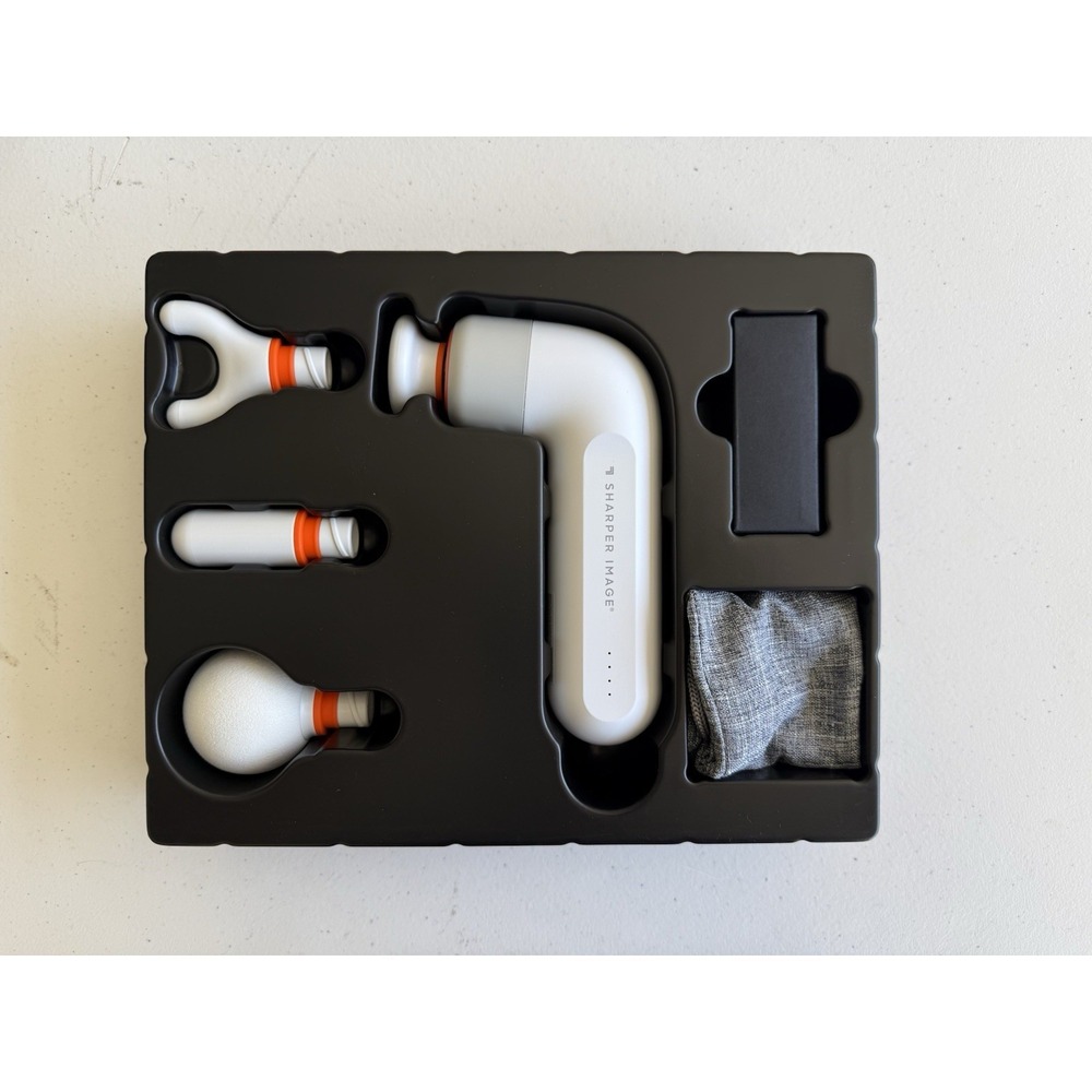 Sharper Image Power Percussion Edge+ Portable Cordless Massage Gun (4 Heads) - Picture 3 of 5